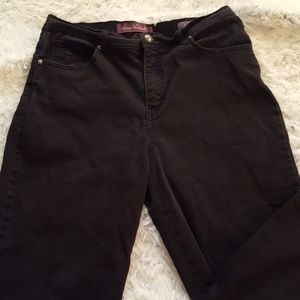 Gloria Vanderbilt Black Jeans Amanda 10 High Waist